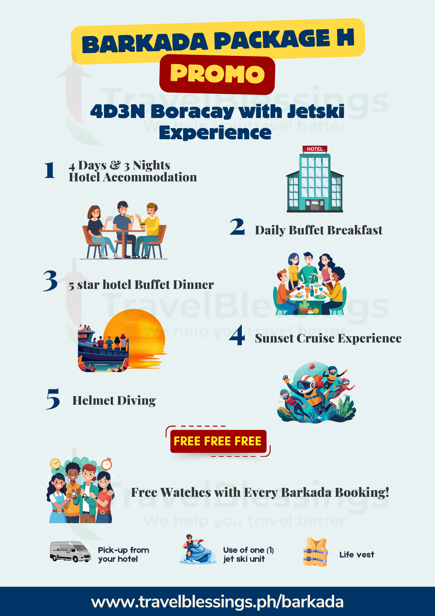 Boracay with Jetski Experience + 5 Star Hotel Buffet Dinner