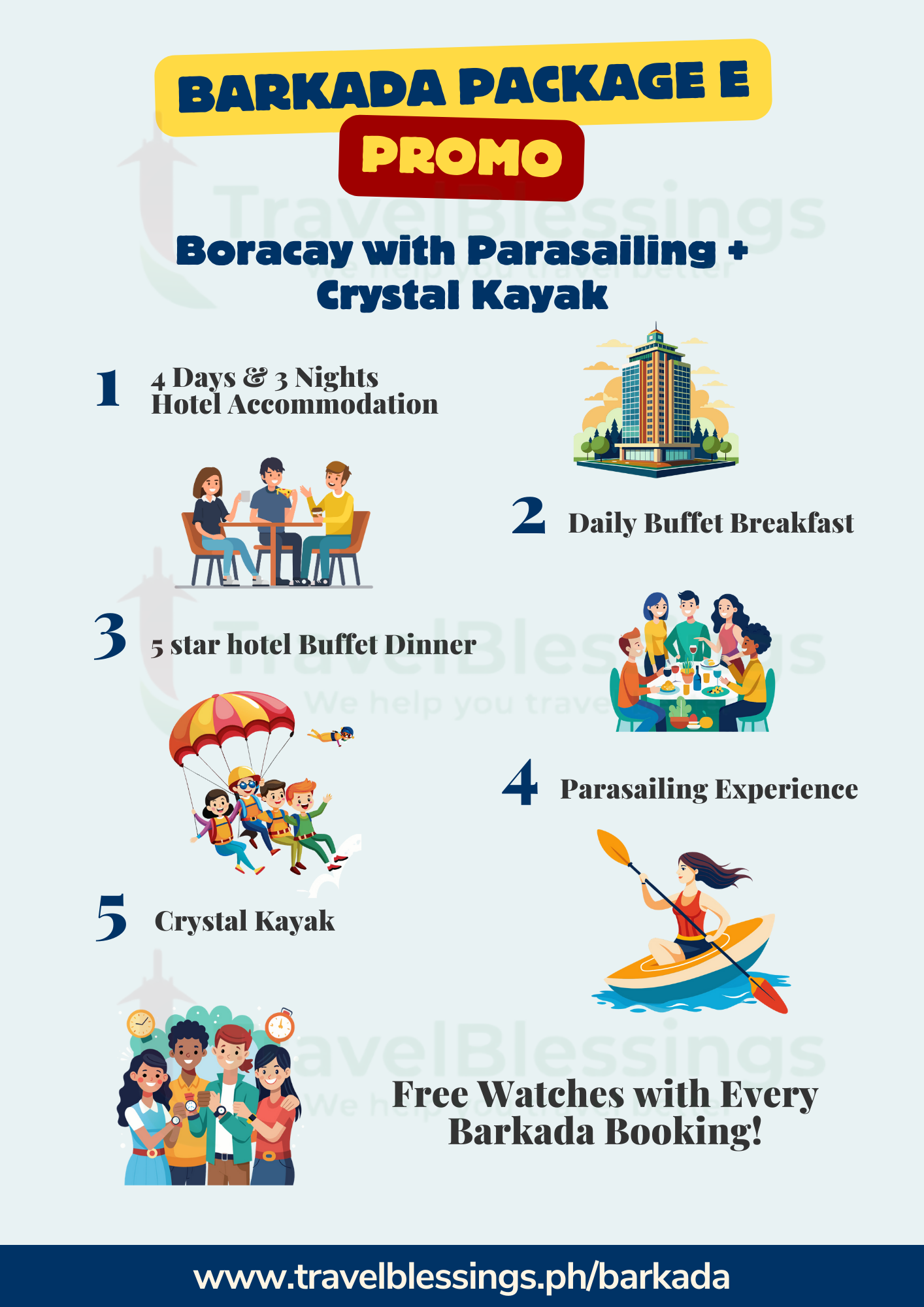 Boracay with Parasailing + Crystal Kayak