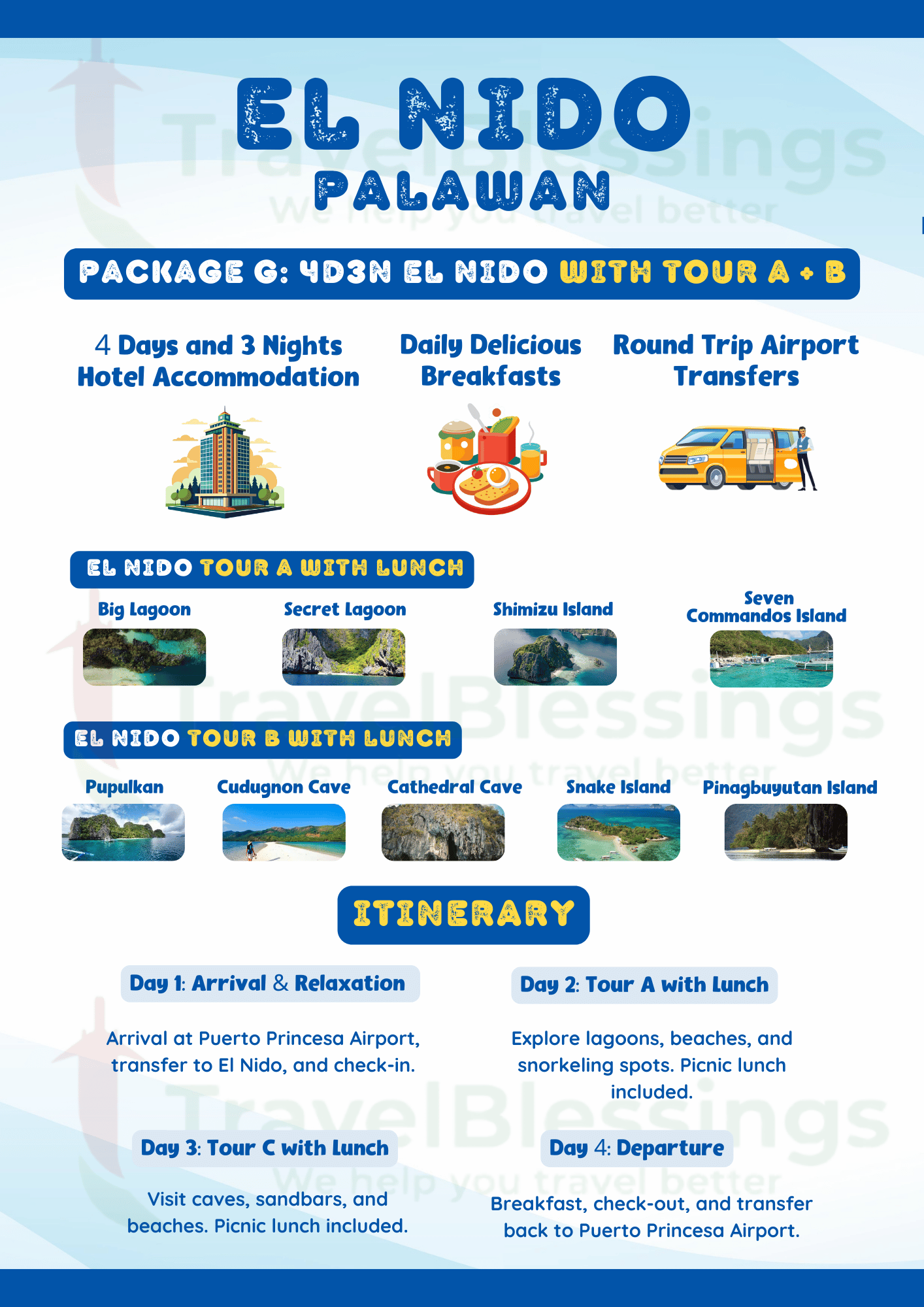 PACKAGE G_  4D3N EL NIDO WITH TOUR A + B