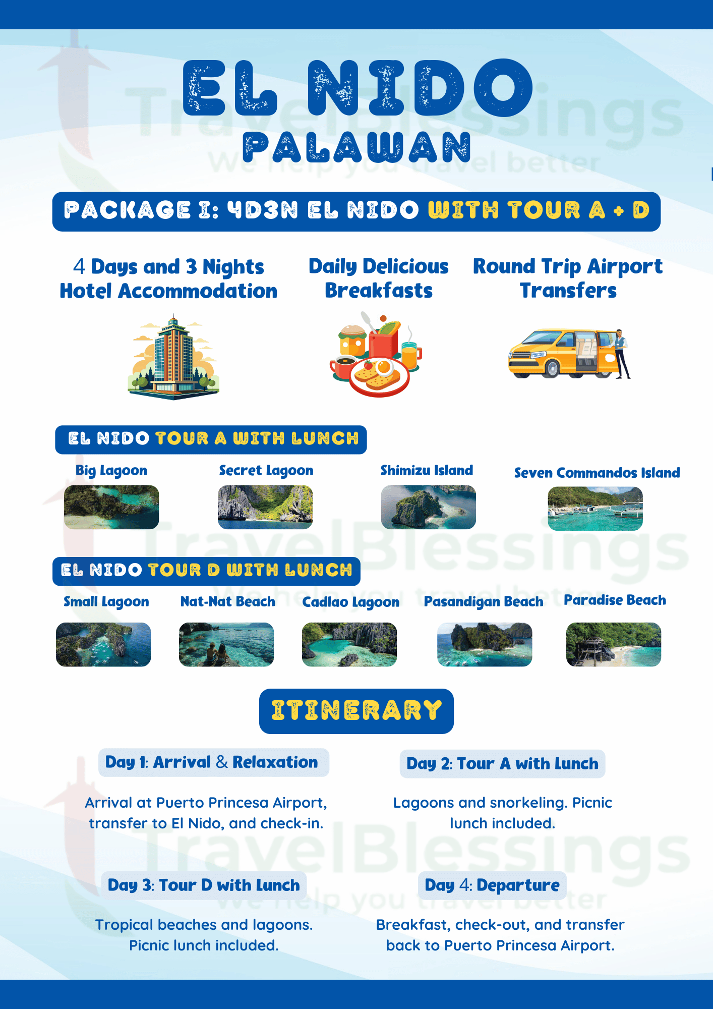 PACKAGE I_ 4D3N EL NIDO WITH TOUR A + D